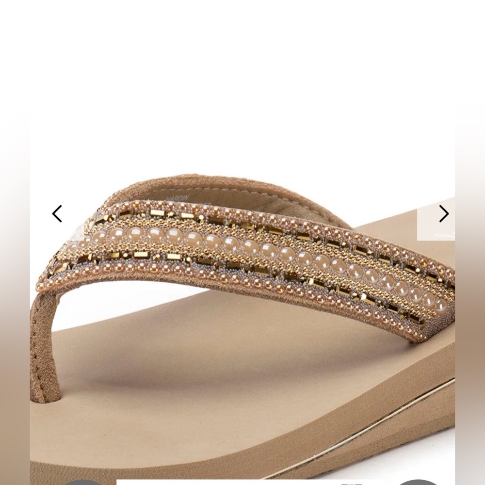 Yellow Box Latest Elegant Tan Rhinestone Women's Sandals